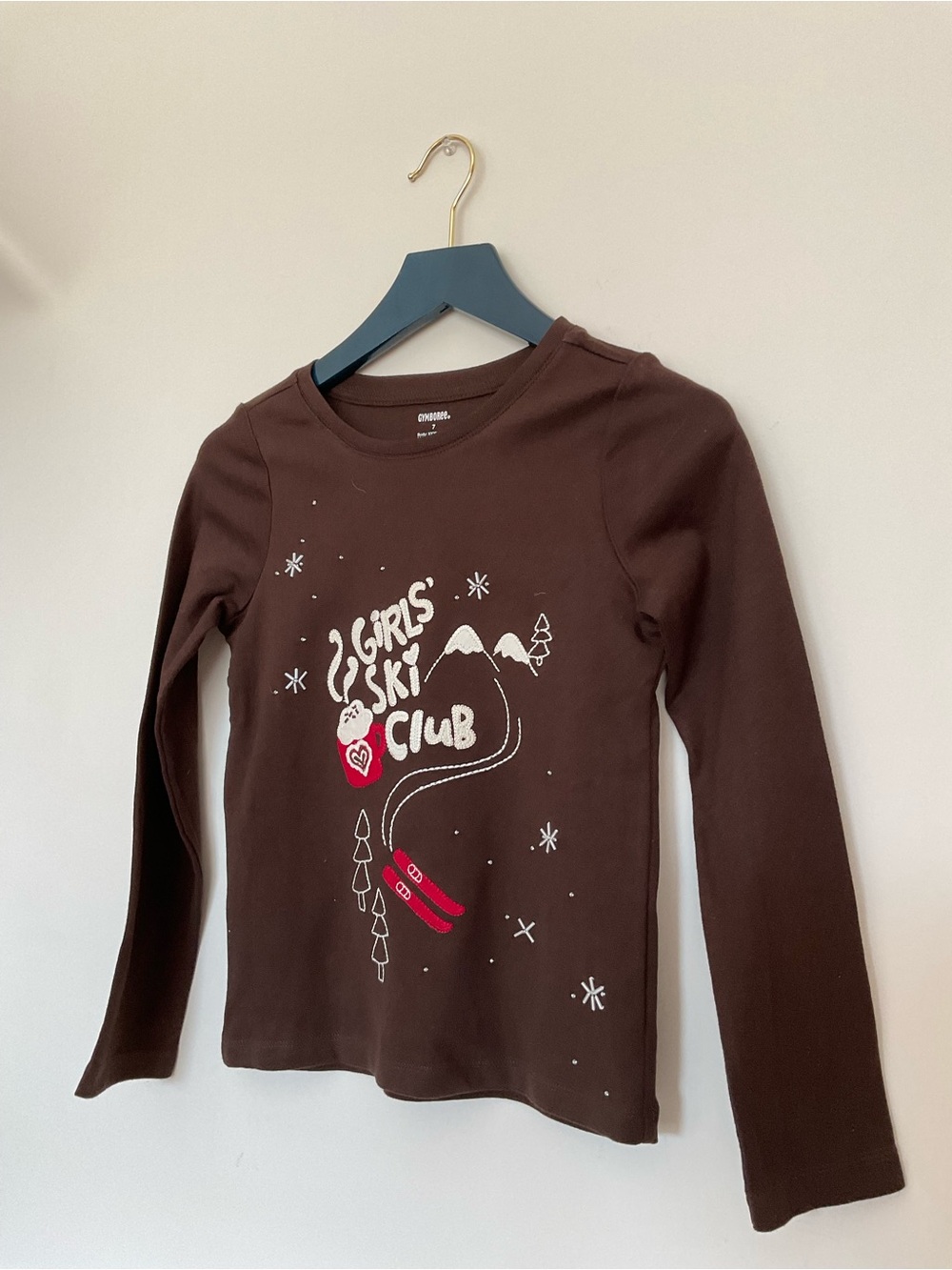 Gymboree Girls' Ski Club Long-Sleeve Top - Brown